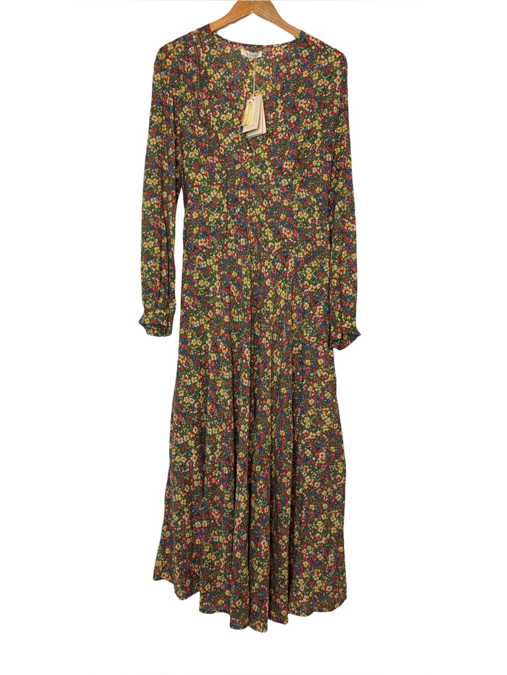 Doen Charleston Dress Long Green Valley Floral Long Sleeve XXL NWT - Picture 7 of 15